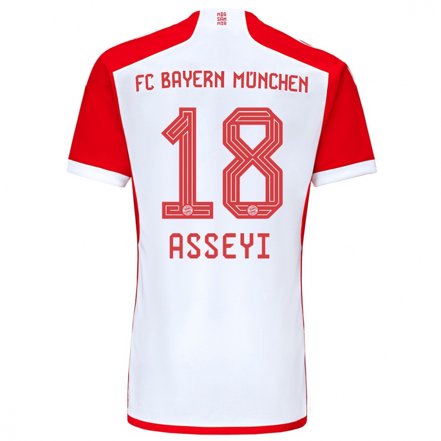 Kinder Fußball Viviane Asseyi #18 Rot-Weiss Heimtrikot Trikot 2023/24 T-Shirt Luxemburg