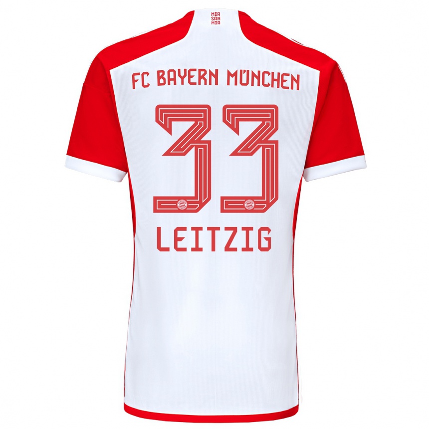 Kinder Fußball Janina Leitzig #33 Rot-Weiss Heimtrikot Trikot 2023/24 T-Shirt Luxemburg