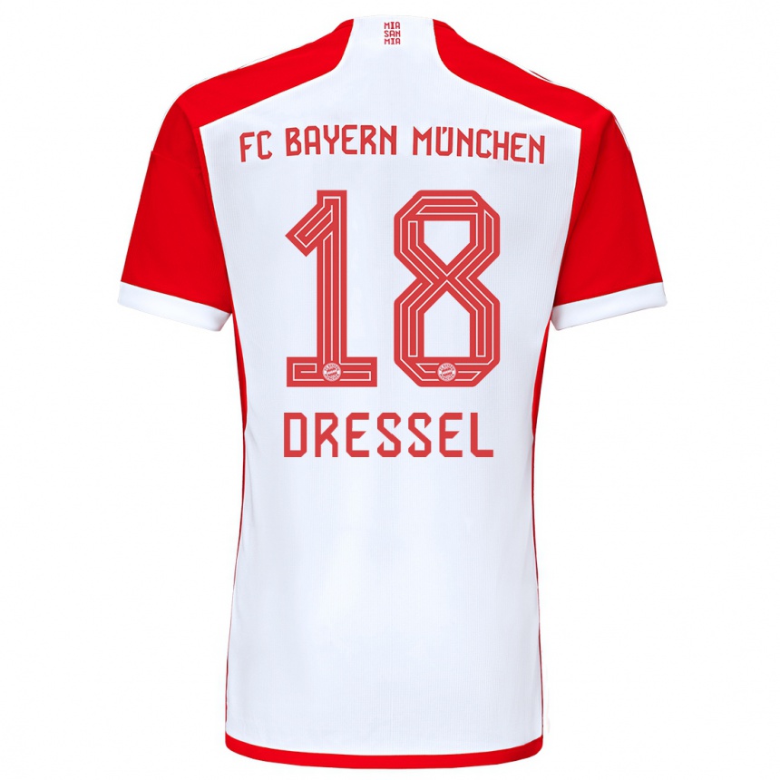 Kinder Fußball Timon Dressel #18 Rot-Weiss Heimtrikot Trikot 2023/24 T-Shirt Luxemburg