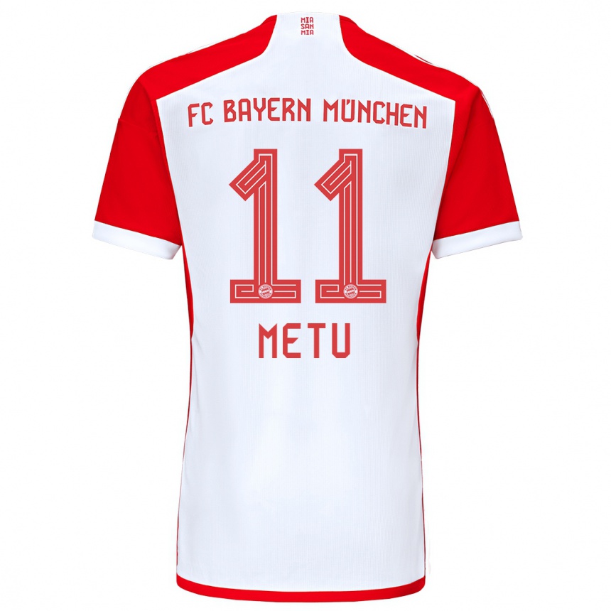 Kinder Fußball Emilian Metu #11 Rot-Weiss Heimtrikot Trikot 2023/24 T-Shirt Luxemburg