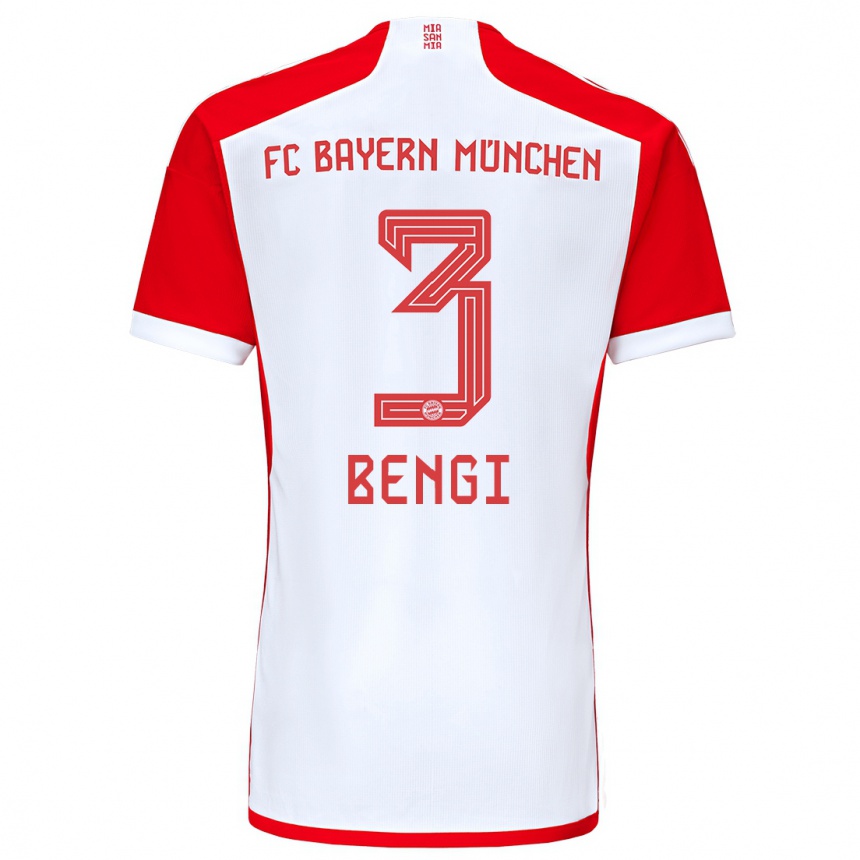 Kinder Fußball Kaan Bengi #3 Rot-Weiss Heimtrikot Trikot 2023/24 T-Shirt Luxemburg