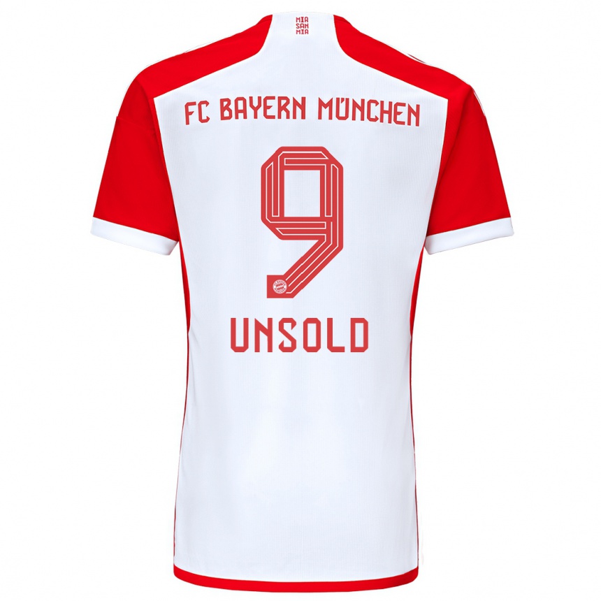 Kinder Fußball Samuel Unsold #9 Rot-Weiss Heimtrikot Trikot 2023/24 T-Shirt Luxemburg