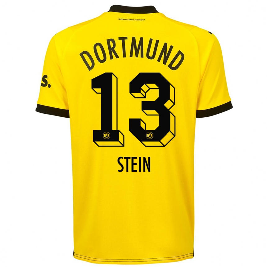 Kinder Fußball Daniel Stein #13 Gelb Heimtrikot Trikot 2023/24 T-Shirt Luxemburg
