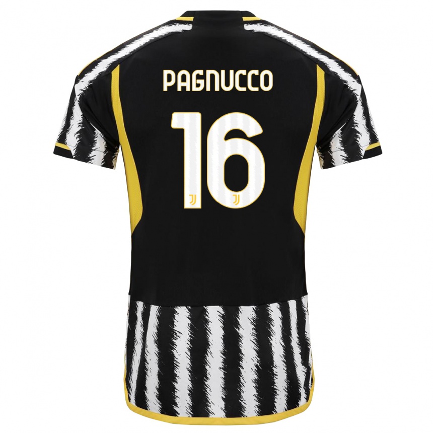 Kinder Fußball Filippo Pagnucco #16 Schwarz-Weiss Heimtrikot Trikot 2023/24 T-Shirt Luxemburg