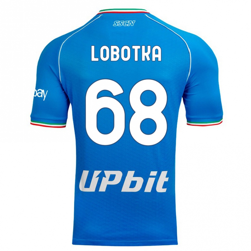 Kinder Fußball Stanislav Lobotka #68 Himmelblau Heimtrikot Trikot 2023/24 T-Shirt Luxemburg