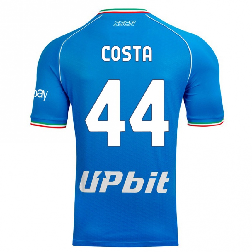 Kinder Fußball Filippo Costa #44 Himmelblau Heimtrikot Trikot 2023/24 T-Shirt Luxemburg