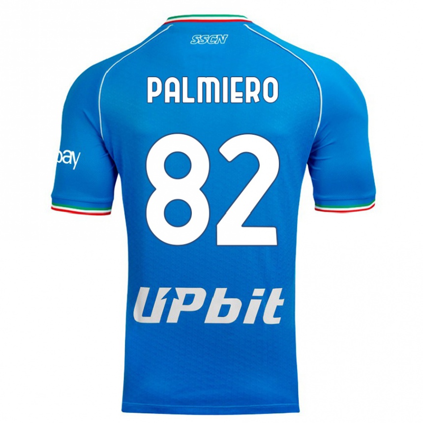 Kinder Fußball Luca Palmiero #82 Himmelblau Heimtrikot Trikot 2023/24 T-Shirt Luxemburg