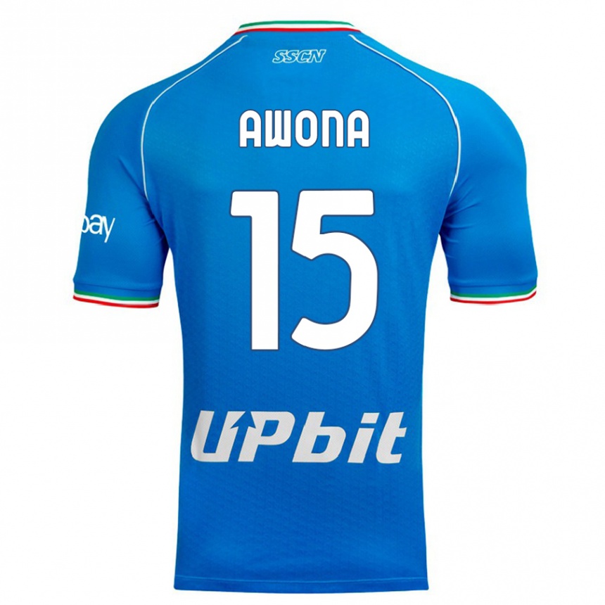 Kinder Fußball Aurelle Awona #15 Himmelblau Heimtrikot Trikot 2023/24 T-Shirt Luxemburg