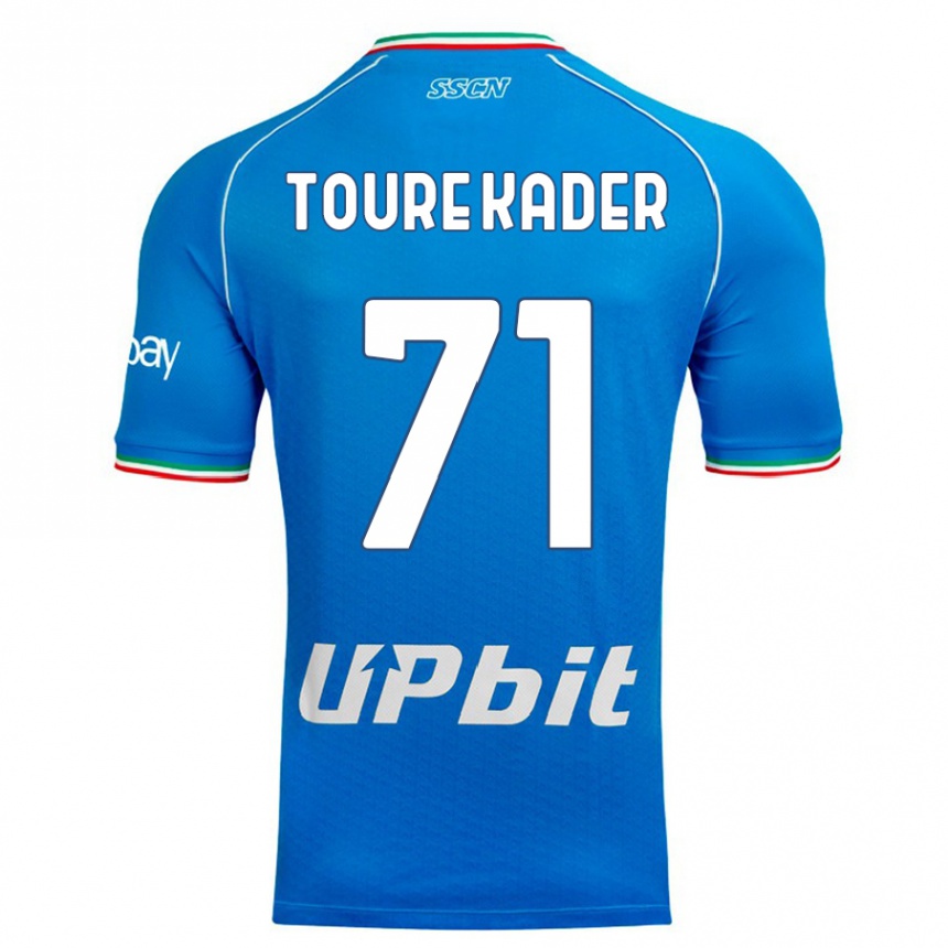 Kinder Fußball Aziz Toure Kader #71 Himmelblau Heimtrikot Trikot 2023/24 T-Shirt Luxemburg