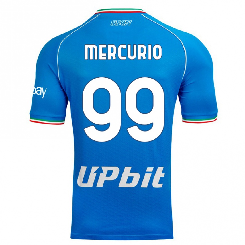 Kinder Fußball Giovanni Mercurio #99 Himmelblau Heimtrikot Trikot 2023/24 T-Shirt Luxemburg