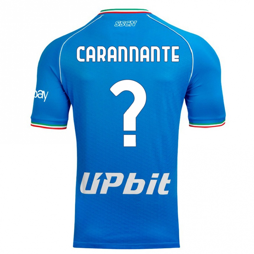 Kinder Fußball Lorenzo Carannante #0 Himmelblau Heimtrikot Trikot 2023/24 T-Shirt Luxemburg