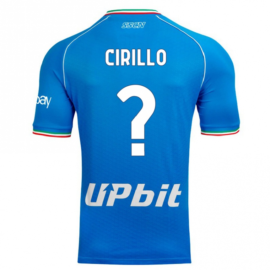 Kinder Fußball Gioele Cirillo #0 Himmelblau Heimtrikot Trikot 2023/24 T-Shirt Luxemburg