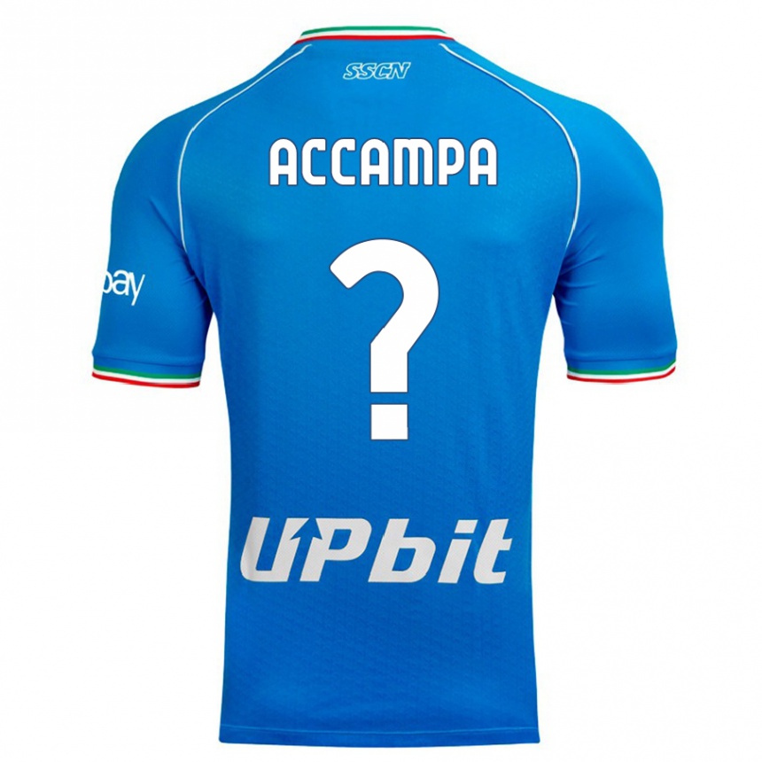 Kinder Fußball Davide Accampa #0 Himmelblau Heimtrikot Trikot 2023/24 T-Shirt Luxemburg