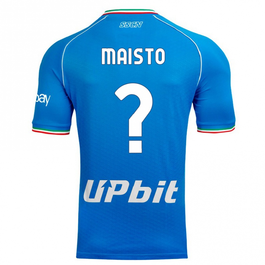 Kinder Fußball Antonio Maisto #0 Himmelblau Heimtrikot Trikot 2023/24 T-Shirt Luxemburg