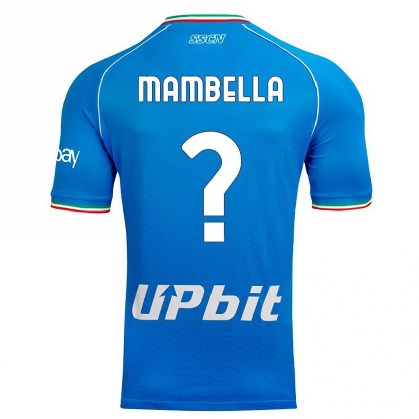 Kinder Fußball Andrea Mambella #0 Himmelblau Heimtrikot Trikot 2023/24 T-Shirt Luxemburg