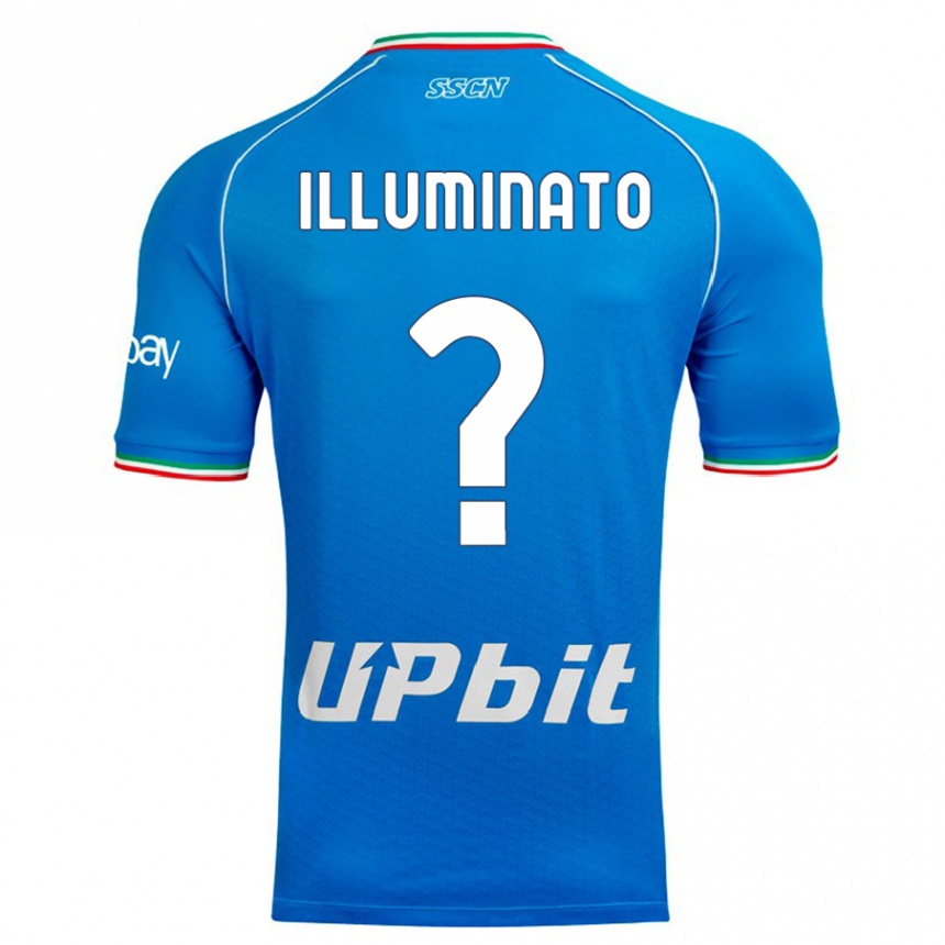 Kinder Fußball Antonio Illuminato #0 Himmelblau Heimtrikot Trikot 2023/24 T-Shirt Luxemburg