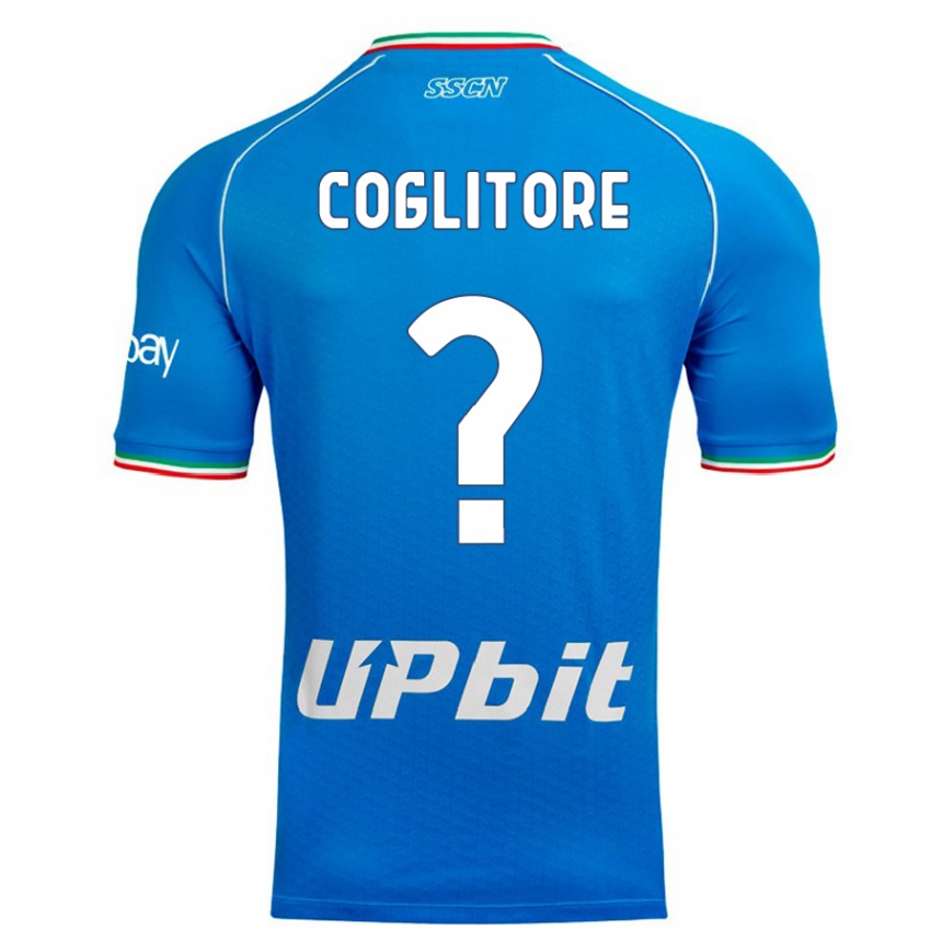 Kinder Fußball Matteo Coglitore #0 Himmelblau Heimtrikot Trikot 2023/24 T-Shirt Luxemburg