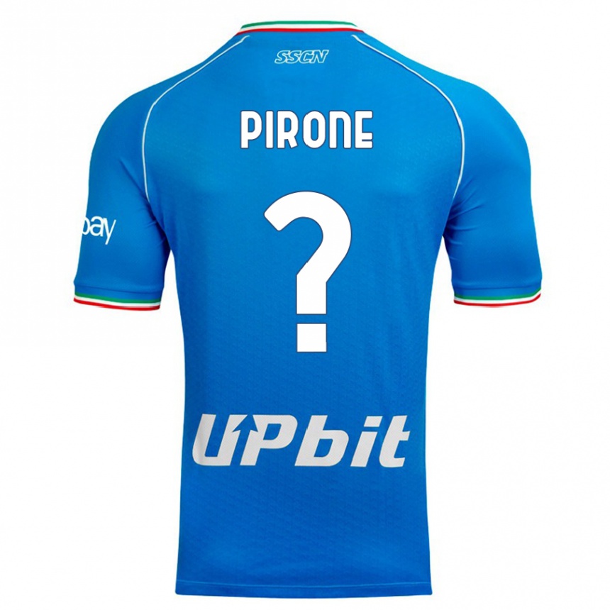 Kinder Fußball Francesco Pirone #0 Himmelblau Heimtrikot Trikot 2023/24 T-Shirt Luxemburg