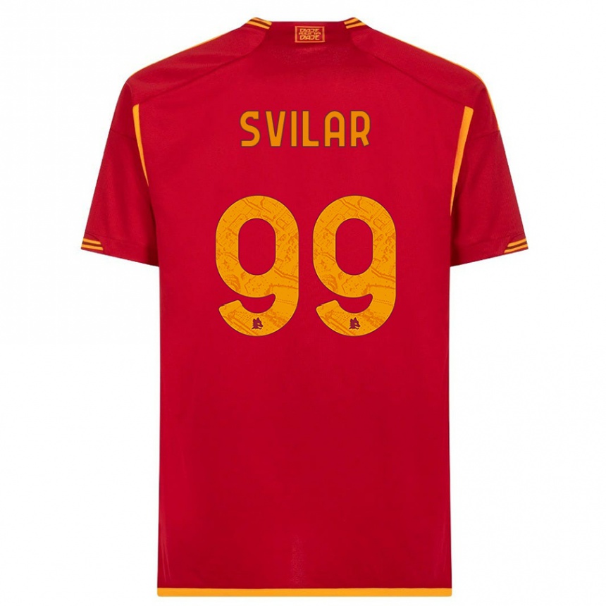 Kinder Fußball Mile Svilar #99 Rot Heimtrikot Trikot 2023/24 T-Shirt Luxemburg