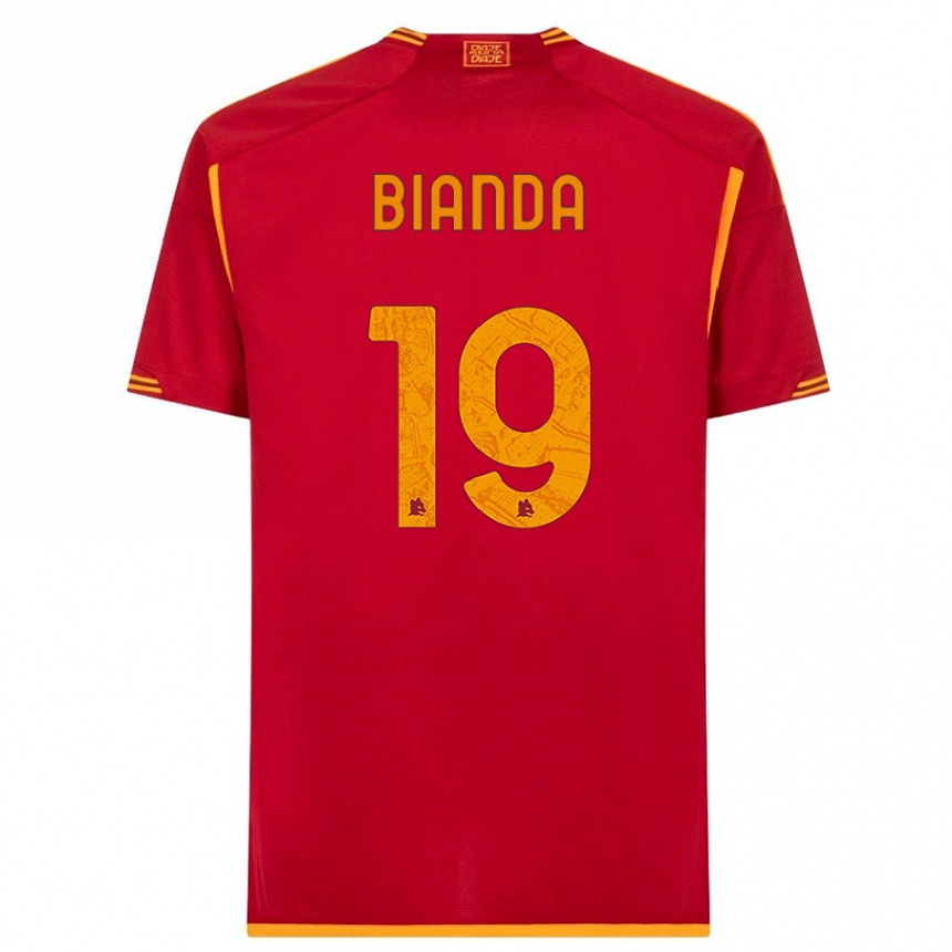 Kinder Fußball William Bianda #19 Rot Heimtrikot Trikot 2023/24 T-Shirt Luxemburg