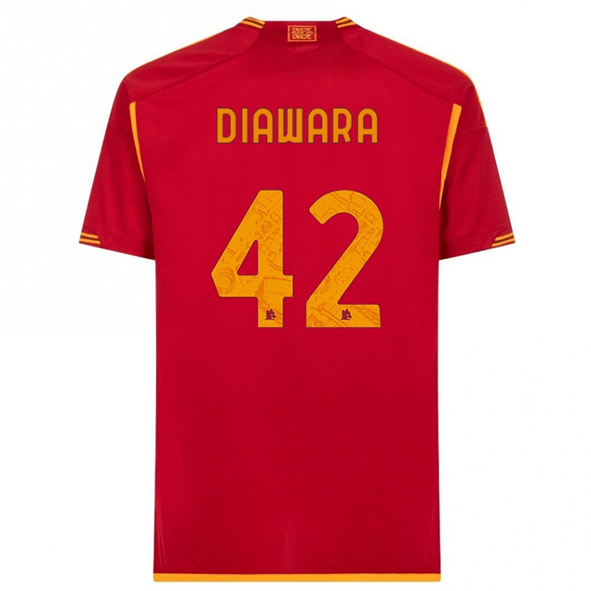 Kinder Fußball Amadou Diawara #42 Rot Heimtrikot Trikot 2023/24 T-Shirt Luxemburg