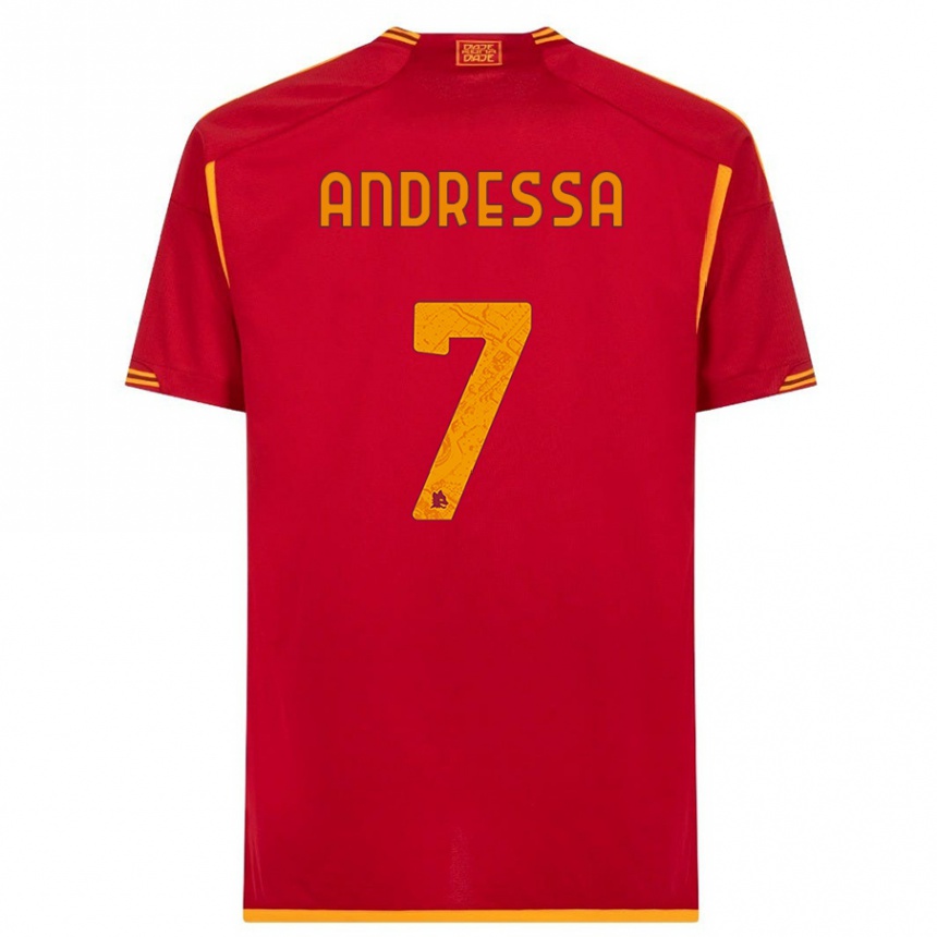 Kinder Fußball Andressa #7 Rot Heimtrikot Trikot 2023/24 T-Shirt Luxemburg