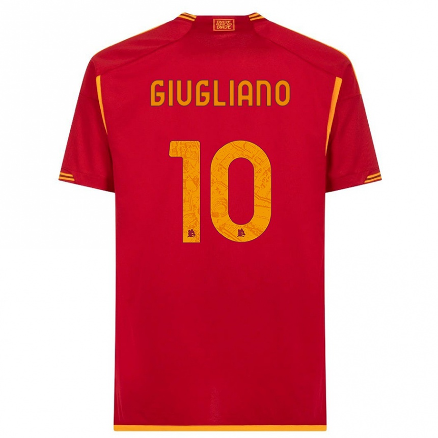 Kinder Fußball Manuela Giugliano #10 Rot Heimtrikot Trikot 2023/24 T-Shirt Luxemburg