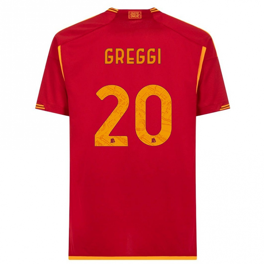 Kinder Fußball Giada Greggi #20 Rot Heimtrikot Trikot 2023/24 T-Shirt Luxemburg