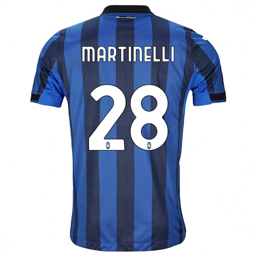 Kinder Fußball Gabriel Martinelli #28 Schwarz Blau Heimtrikot Trikot 2023/24 T-Shirt Luxemburg