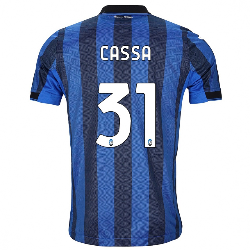 Kinder Fußball Federico Cassa #31 Schwarz Blau Heimtrikot Trikot 2023/24 T-Shirt Luxemburg