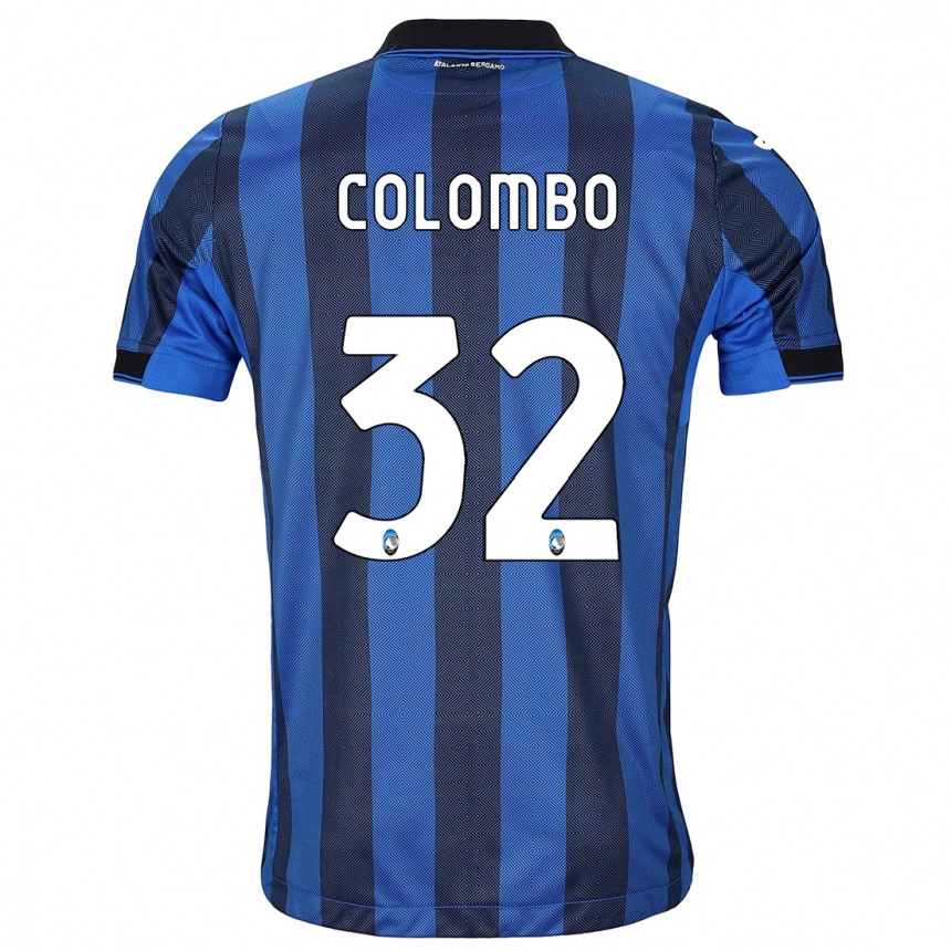 Kinder Fußball Matteo Colombo #32 Schwarz Blau Heimtrikot Trikot 2023/24 T-Shirt Luxemburg