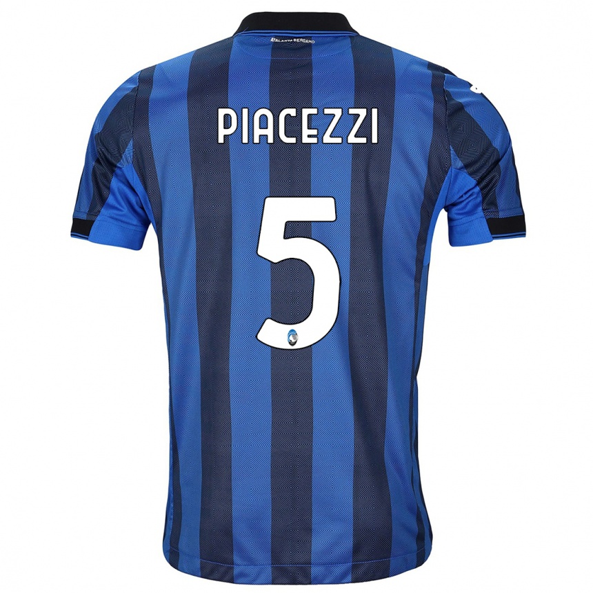 Kinder Fußball Eleonora Piacezzi #5 Schwarz Blau Heimtrikot Trikot 2023/24 T-Shirt Luxemburg