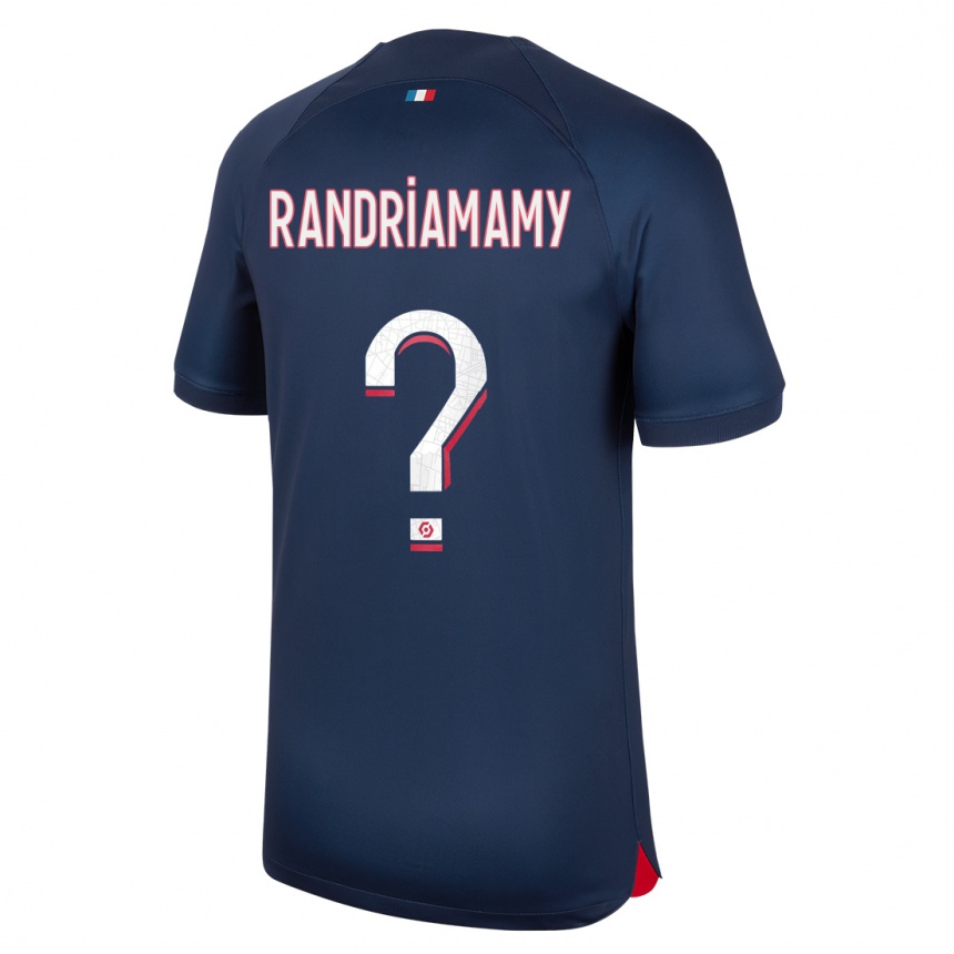 Kinder Fußball Mathyas Randriamamy #0 Blau Rot Heimtrikot Trikot 2023/24 T-Shirt Luxemburg