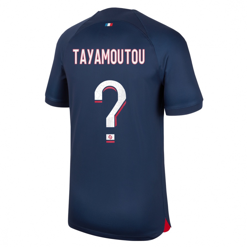 Kinder Fußball Enzo Tayamoutou #0 Blau Rot Heimtrikot Trikot 2023/24 T-Shirt Luxemburg