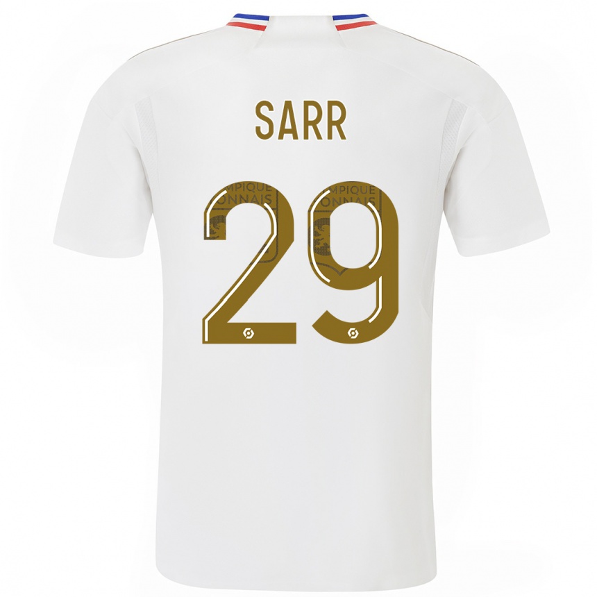 Kinder Fußball Mamadou Sarr #29 Weiß Heimtrikot Trikot 2023/24 T-Shirt Luxemburg