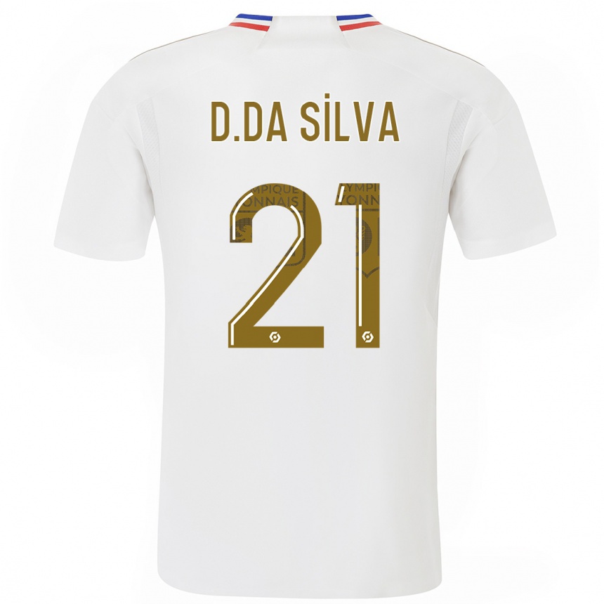 Kinder Fußball Damien Da Silva #21 Weiß Heimtrikot Trikot 2023/24 T-Shirt Luxemburg