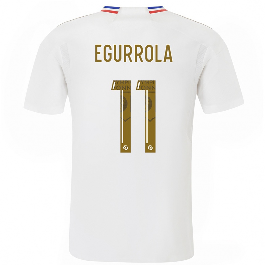 Kinder Fußball Damaris Egurrola #11 Weiß Heimtrikot Trikot 2023/24 T-Shirt Luxemburg