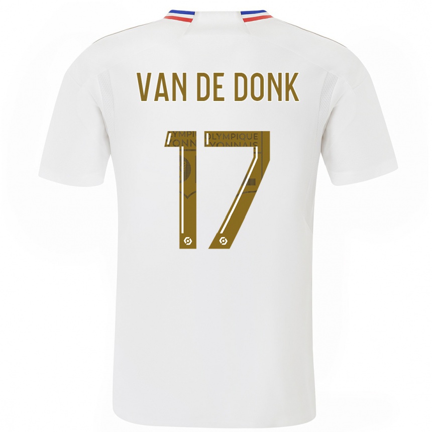Kinder Fußball Danielle Van De Donk #17 Weiß Heimtrikot Trikot 2023/24 T-Shirt Luxemburg