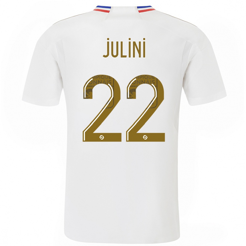 Kinder Fußball Sally Julini #22 Weiß Heimtrikot Trikot 2023/24 T-Shirt Luxemburg