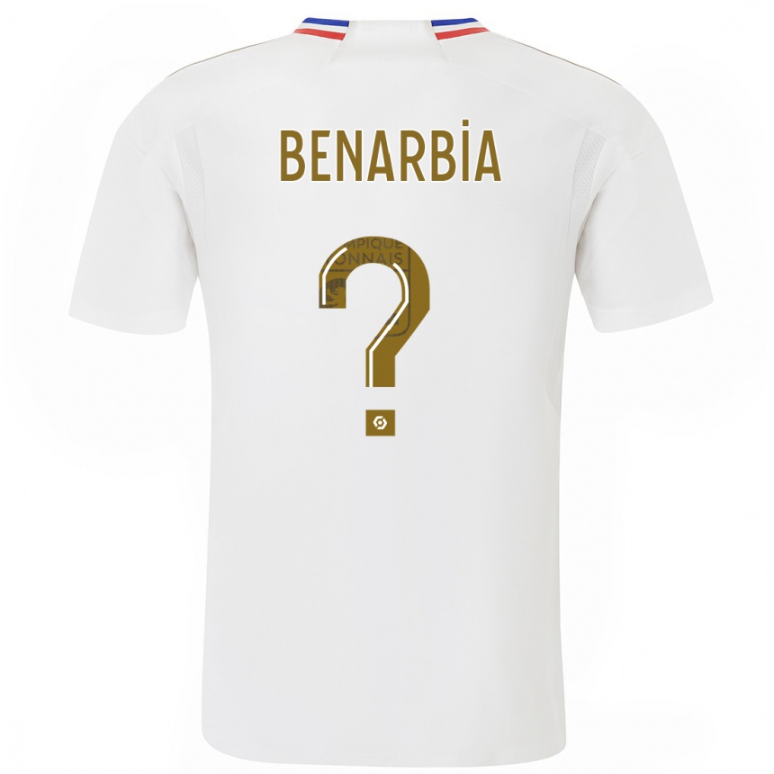 Kinder Fußball Fares Benarbia #0 Weiß Heimtrikot Trikot 2023/24 T-Shirt Luxemburg