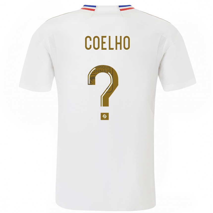 Kinder Fußball Ugo Coelho #0 Weiß Heimtrikot Trikot 2023/24 T-Shirt Luxemburg