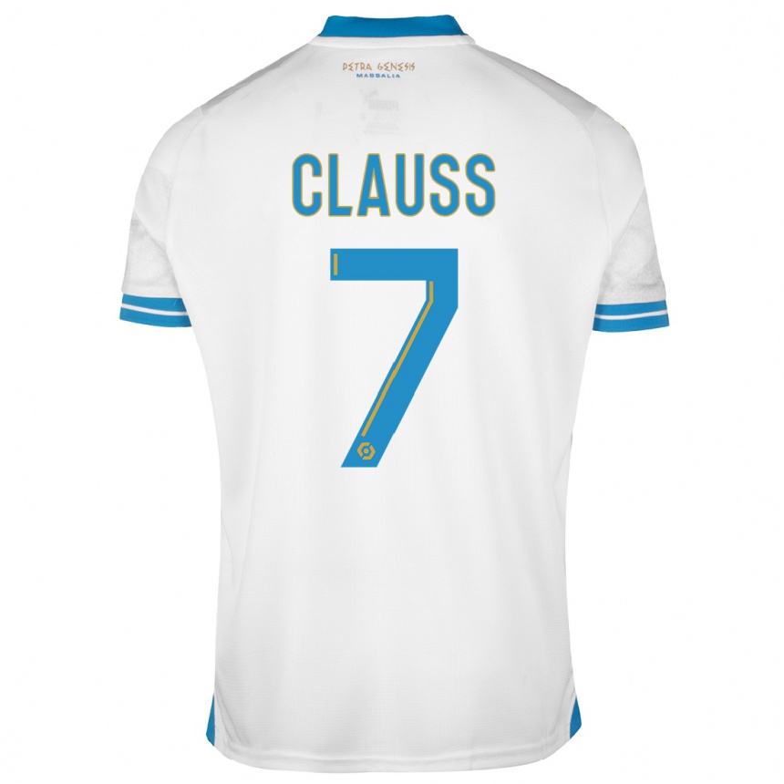 Kinder Fußball Jonathan Clauss #7 Weiß Heimtrikot Trikot 2023/24 T-Shirt Luxemburg