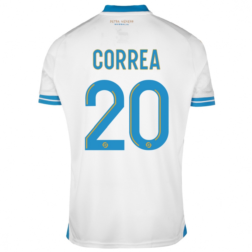 Kinder Fußball Joaquin Correa #20 Weiß Heimtrikot Trikot 2023/24 T-Shirt Luxemburg