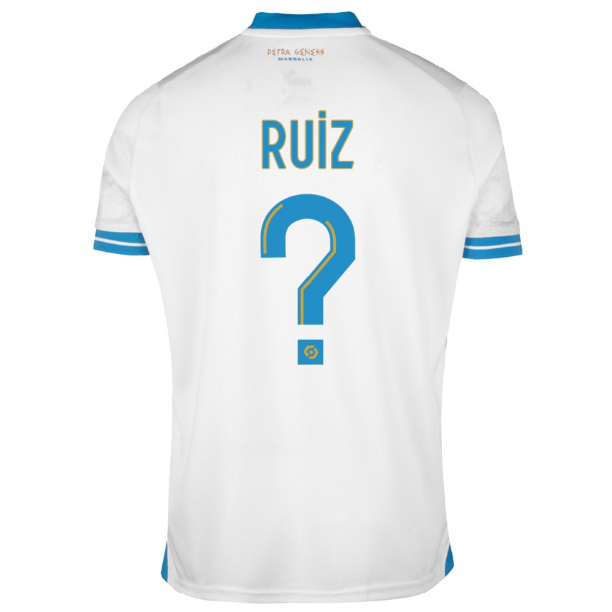 Kinder Fußball Pedro Ruiz #0 Weiß Heimtrikot Trikot 2023/24 T-Shirt Luxemburg