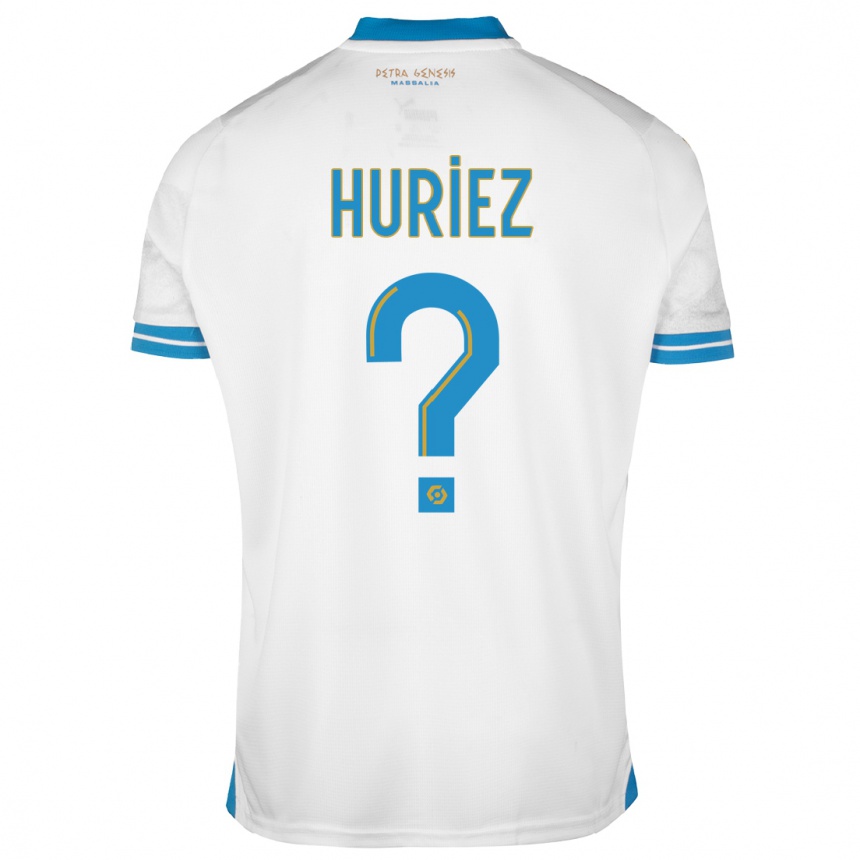 Kinder Fußball Evan Huriez #0 Weiß Heimtrikot Trikot 2023/24 T-Shirt Luxemburg