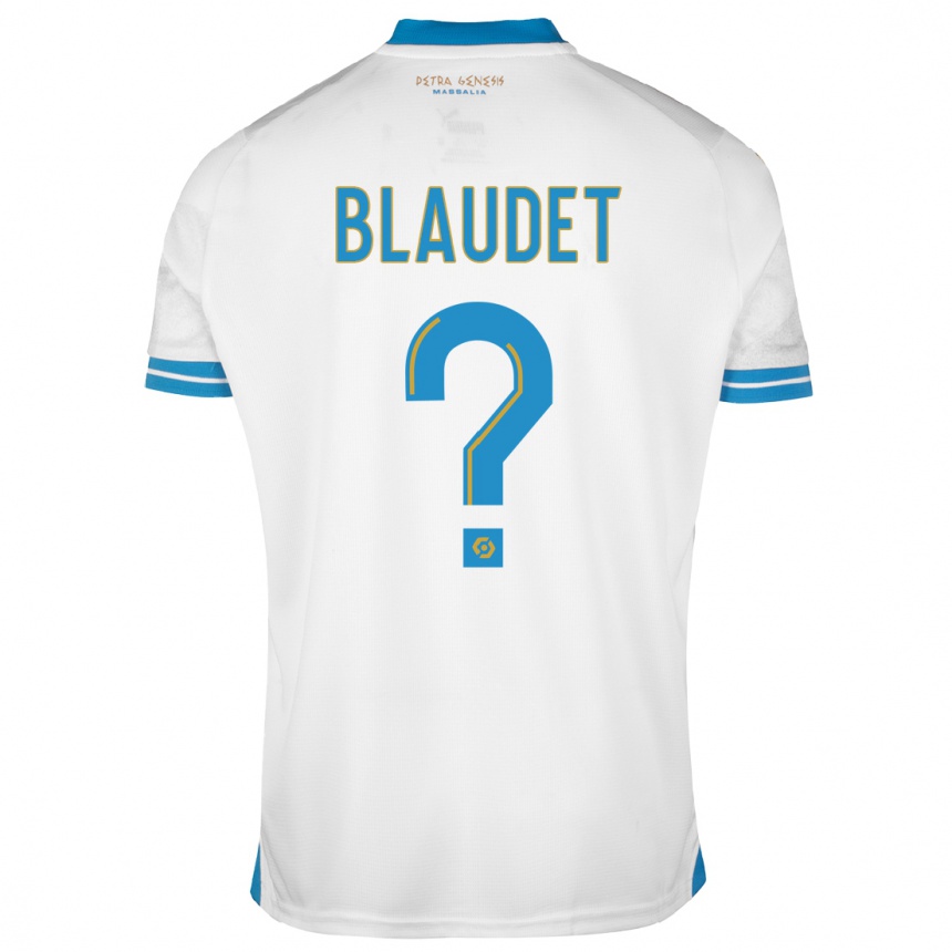 Kinder Fußball David Blaudet #0 Weiß Heimtrikot Trikot 2023/24 T-Shirt Luxemburg