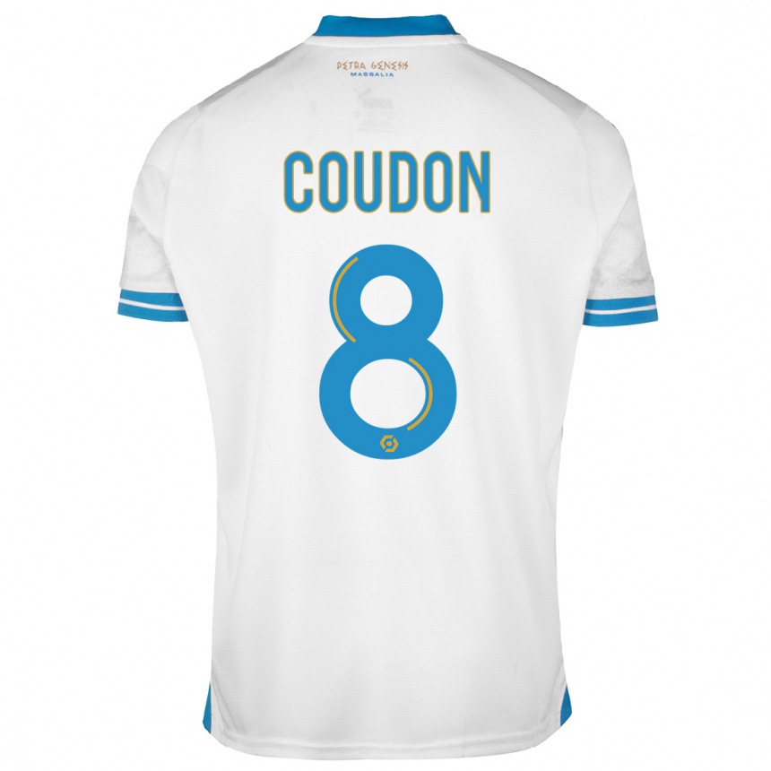 Kinder Fußball Marine Coudon #8 Weiß Heimtrikot Trikot 2023/24 T-Shirt Luxemburg