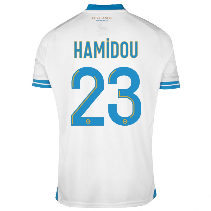 Kinder Fußball Jamila Hamidou #23 Weiß Heimtrikot Trikot 2023/24 T-Shirt Luxemburg