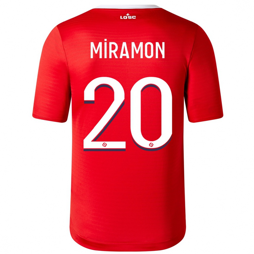 Kinder Fußball Ignacio Miramón #20 Rot Heimtrikot Trikot 2023/24 T-Shirt Luxemburg
