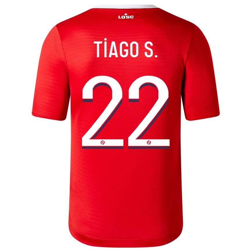 Kinder Fußball Tiago Santos #22 Rot Heimtrikot Trikot 2023/24 T-Shirt Luxemburg